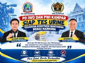 PD IWO dan PWI Kampar Siap Tes Urine, Tegaskan Komitmen Wartawan Bebas Narkoba