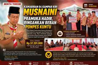 Kamabiran 04 Kampar Kiri Musnaini: Pramuka Hadir untuk Meringankan Beban Ponpes Syekh Burhanuddin Kuntu