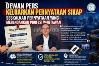 Dewan Pers Keluarkan Pernyataan Sikap, Sesalkan Pernyataan yang Merendahkan Profesi Wartawan