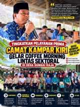 Camat Kampar Kiri Gelar Coffee Morning Lintas Sektoral di Sungai Raja, Serap Aspirasi Tiga Desa