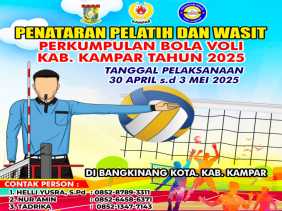 Pengkab PBVSI Kampar akan Gelar Penataran Pelatih dan Wasit