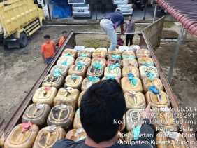 Polsek Kuantan Mudik Ungkap Dugaan Penyelundupan Solar Subsidi, Amankan Dua Pelaku