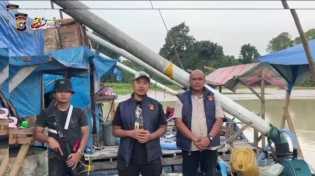 Polres Kampar Ungkap Kasus PETI di Gunung Sahilan, Dua Terduga Pelaku Diamankan dan 12 Rakit Tambang Dimusnahkan