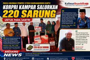 Pasca Musibah, KORPRI Kampar Salurkan 220 Sarung untuk Santri Ponpes Syekh Burhanuddin Kuntu