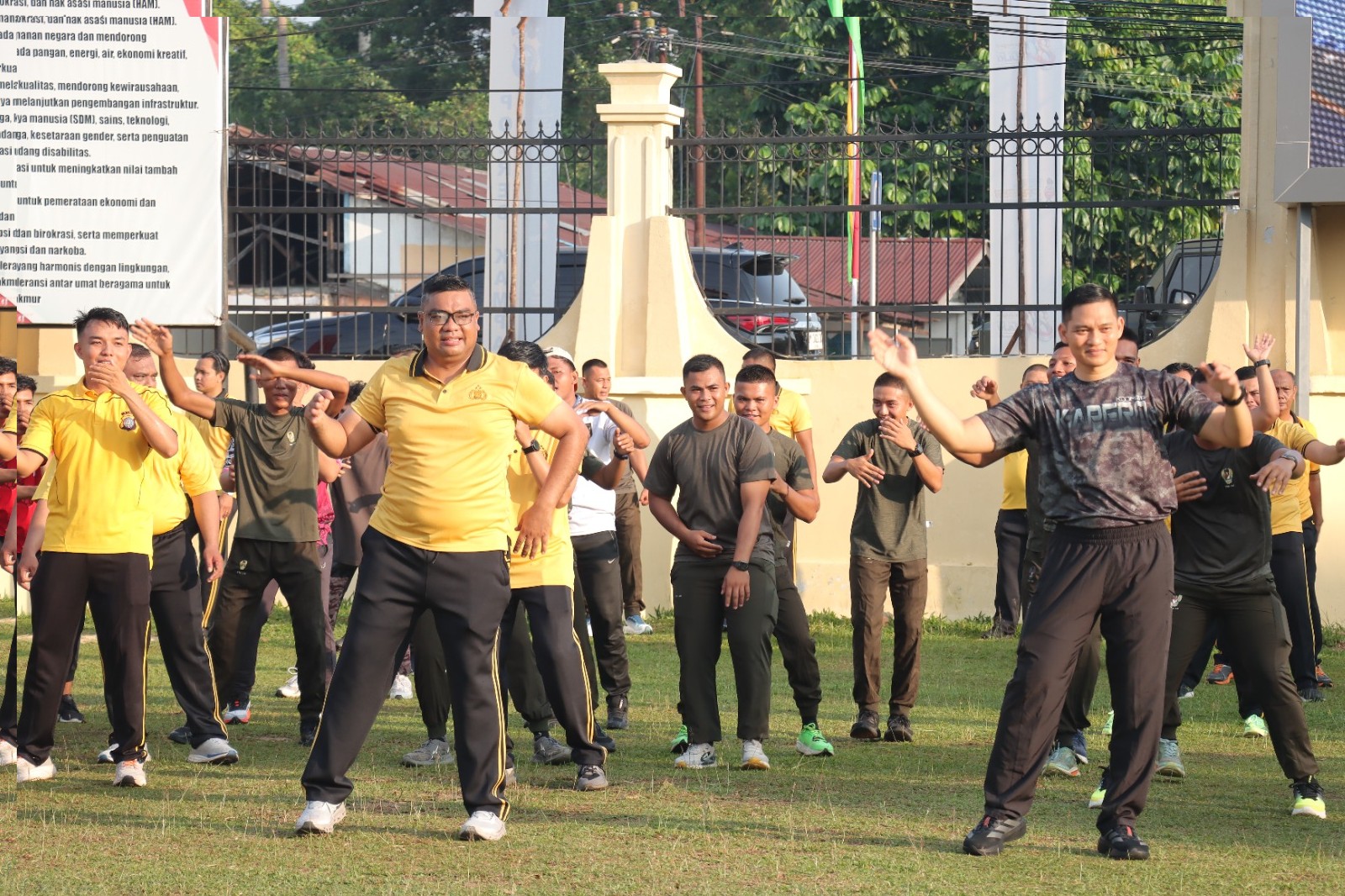 Polres Kampar, Kodim 0313/KPR & Yonif 132/BS, Gelar Olahraga Bersama – Rangkaian Hari Bhayangkara Ke-80 