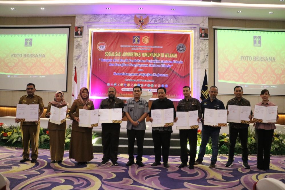 Kemenkumham Riau Sosialisasi AHU dan Jalin Kerja sama dengan Mitra Kerja