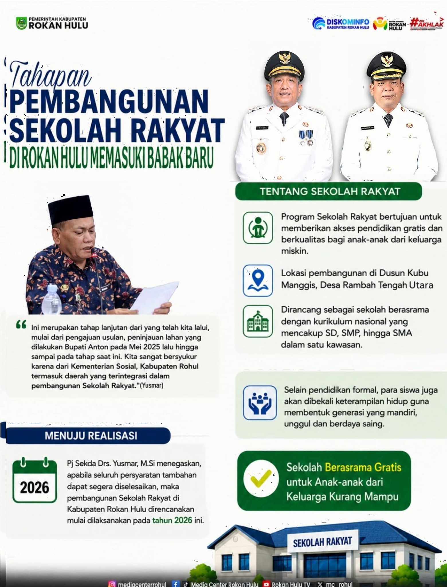 Pendidikan Berkualitas Tanpa Biaya? Sekolah Rakyat Rokan Hulu Akan Jadi Kenyataan
