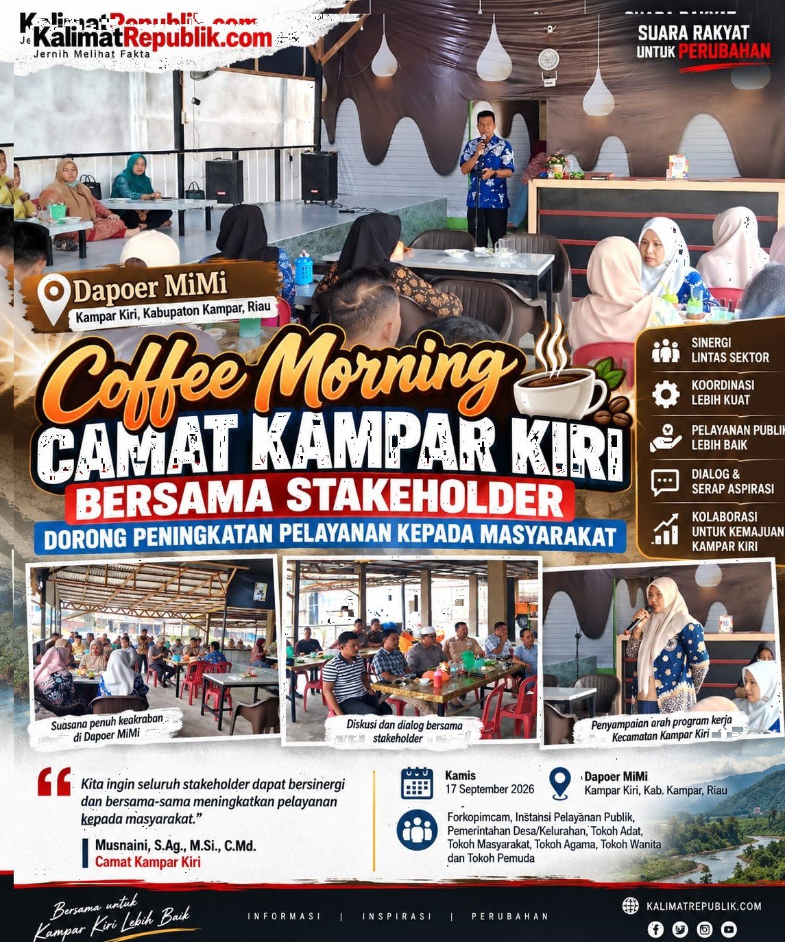 Coffee Morning di Dapoer MiMi, Camat Kampar Kiri Dorong Sinergi dan Peningkatan Pelayanan Publik