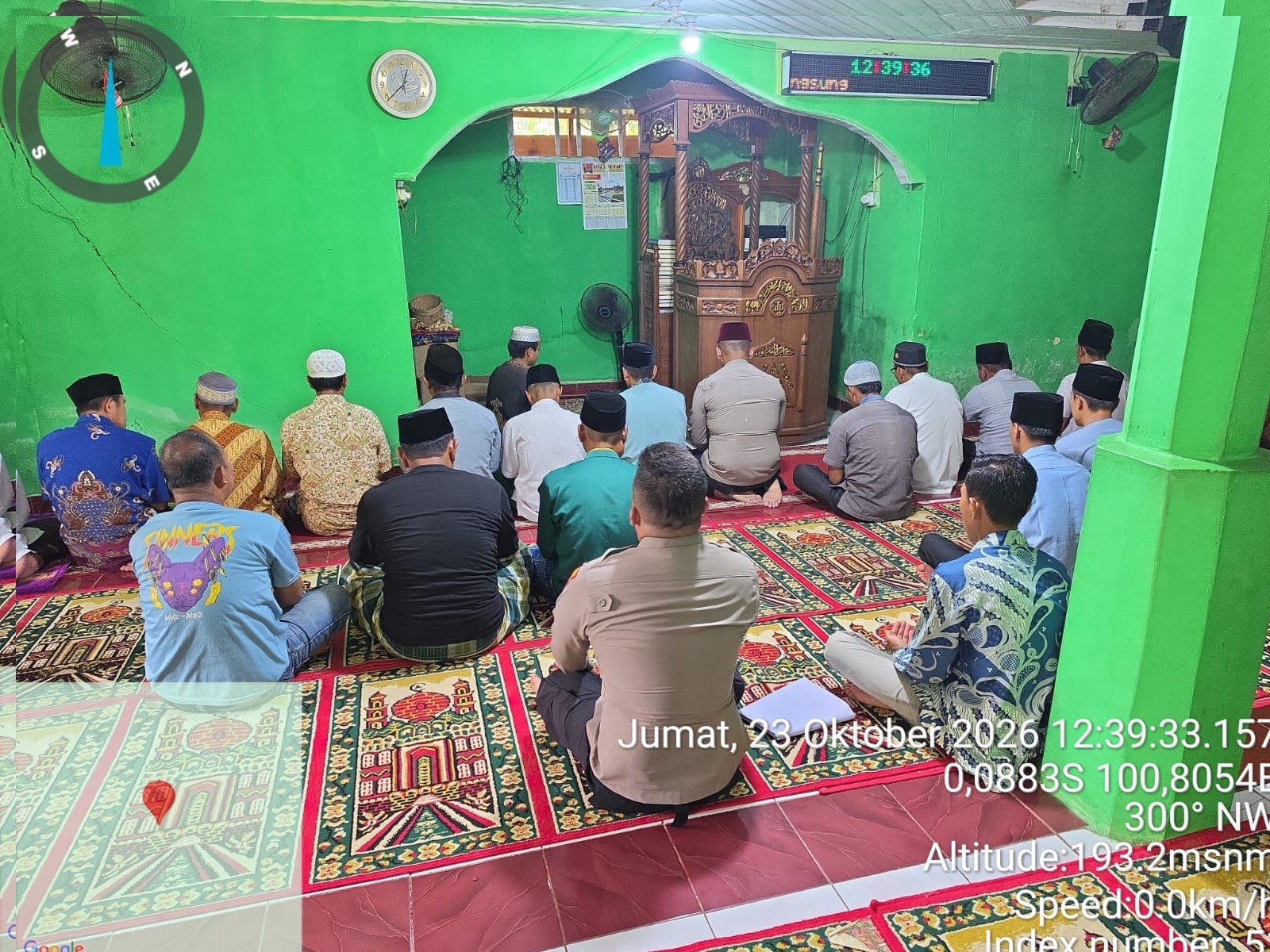 Kapolsek Kampar Kiri Pimpin Jumat Keliling di Tanjung Permai, Sampaikan Imbauan Bahaya Narkoba hingga Karhutla