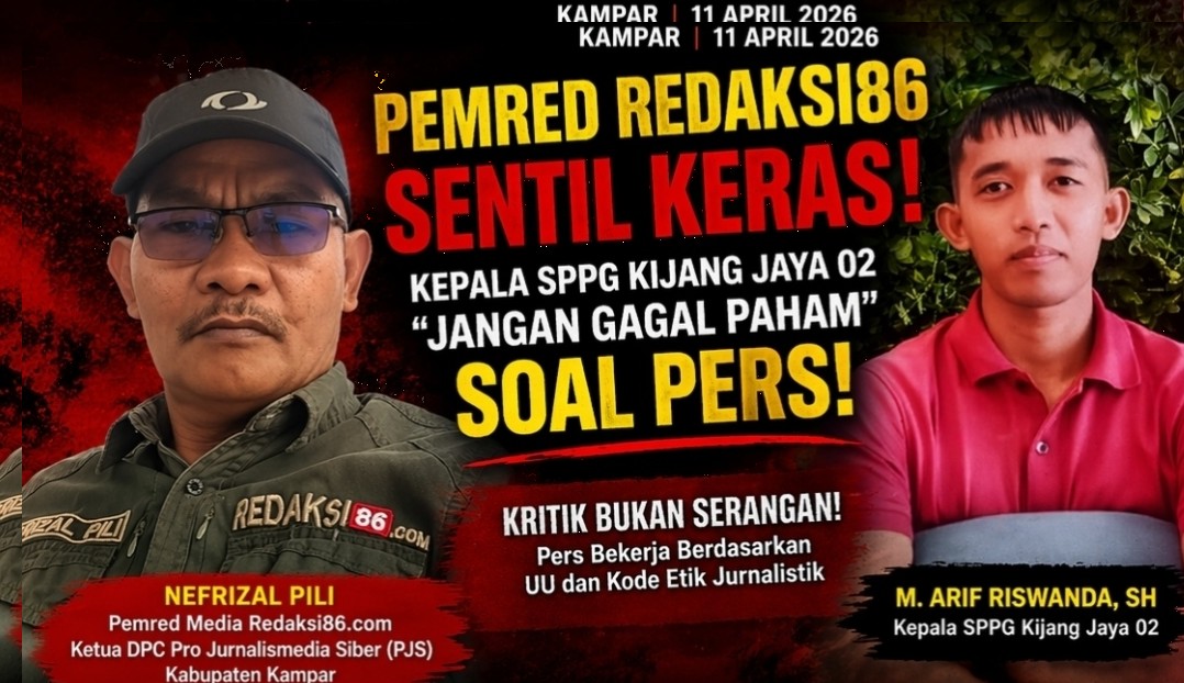Dugaan MBG Basi Mencuat, Pemred Redaksi86: Kritik Bukan Serangan!