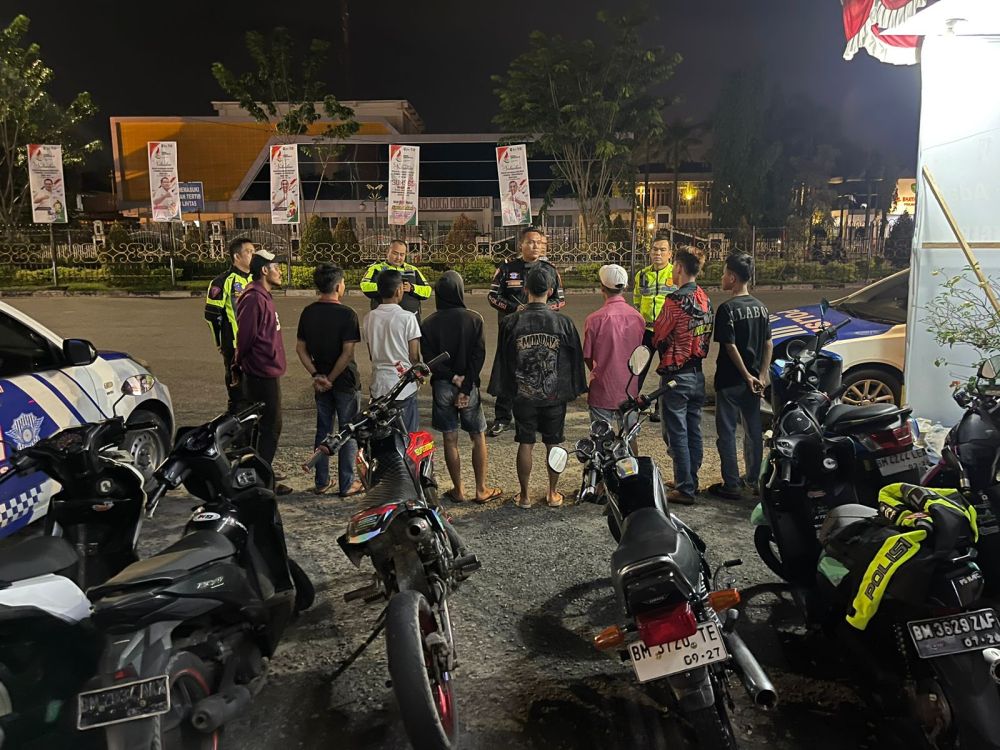 Blue Light Patrol, 36 Unit Sepeda Motor Diamankan di Polresta Pekanbaru