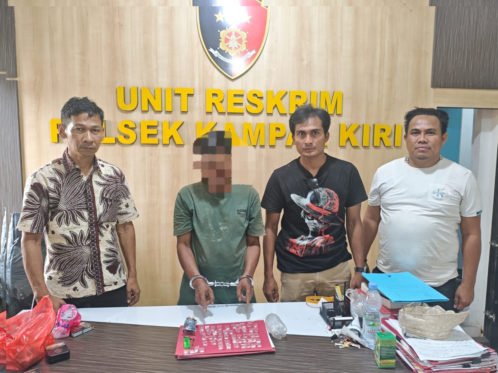 Bravo!!! Ternyata Polsek Kampar Kiri Tangkap Residivis: Tak Ada Ampun, 51 Paket Sabu Disita