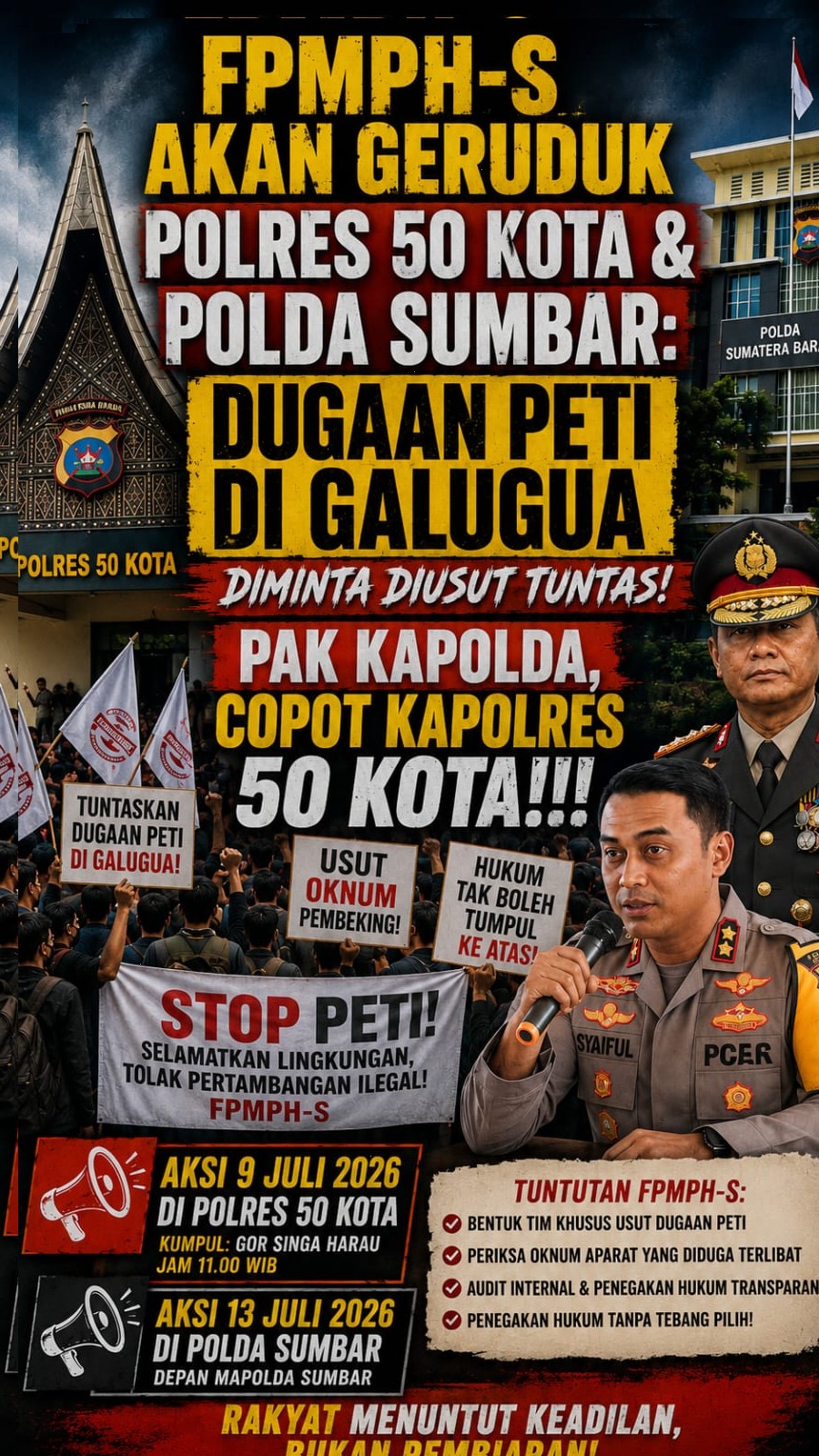 Dugaan PETI Galugua Kembali Dipersoalkan, FPMPH-S Tagih Komitmen Penegakan Hukum!