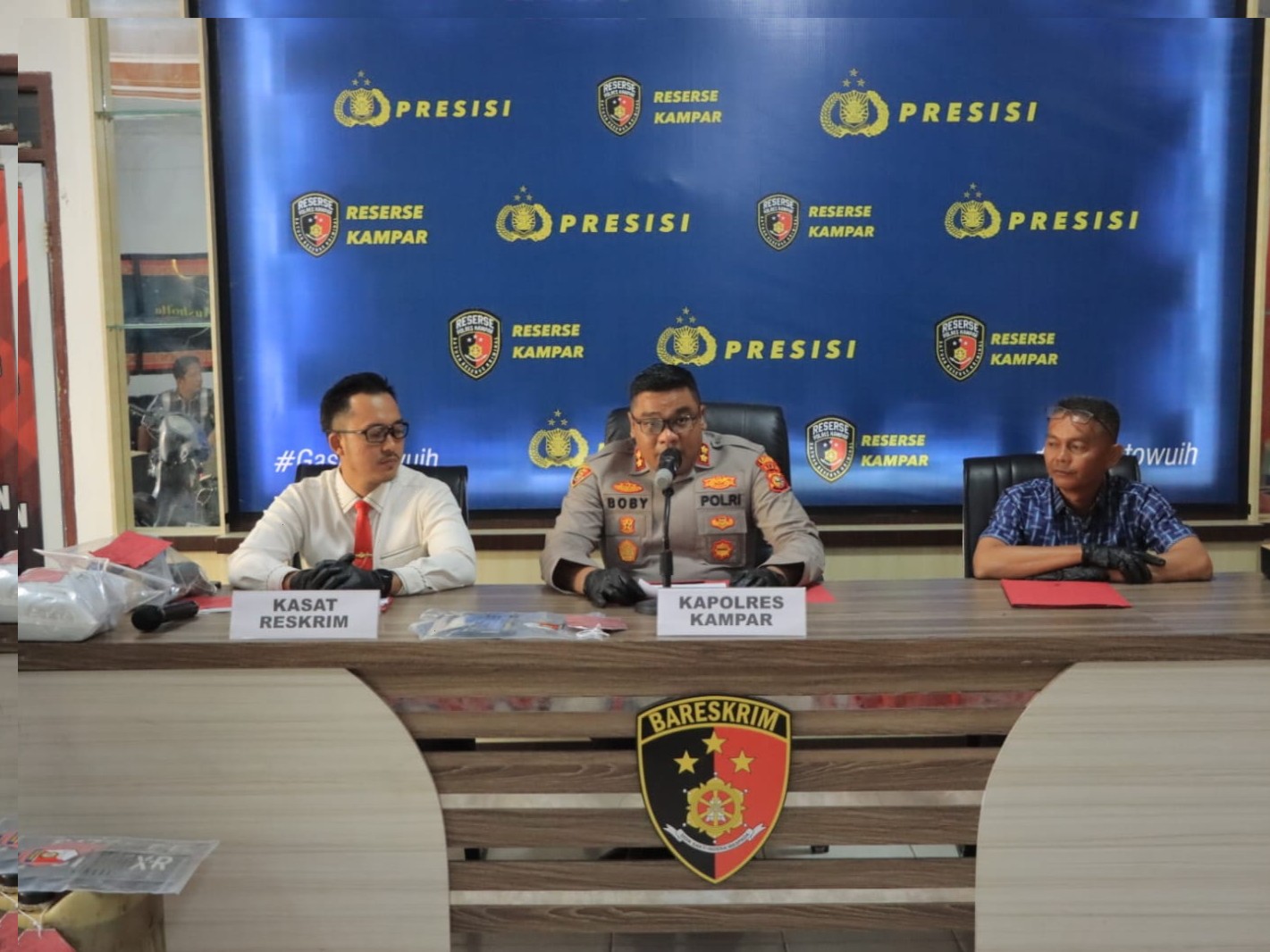 Dua Pekan Polres Kampar Ungkap Empat Kasus Menonjol, Kapolres: Tak Terlepas Peran Kasatreskrim Yang Baru Dua Minggu Menjabat!