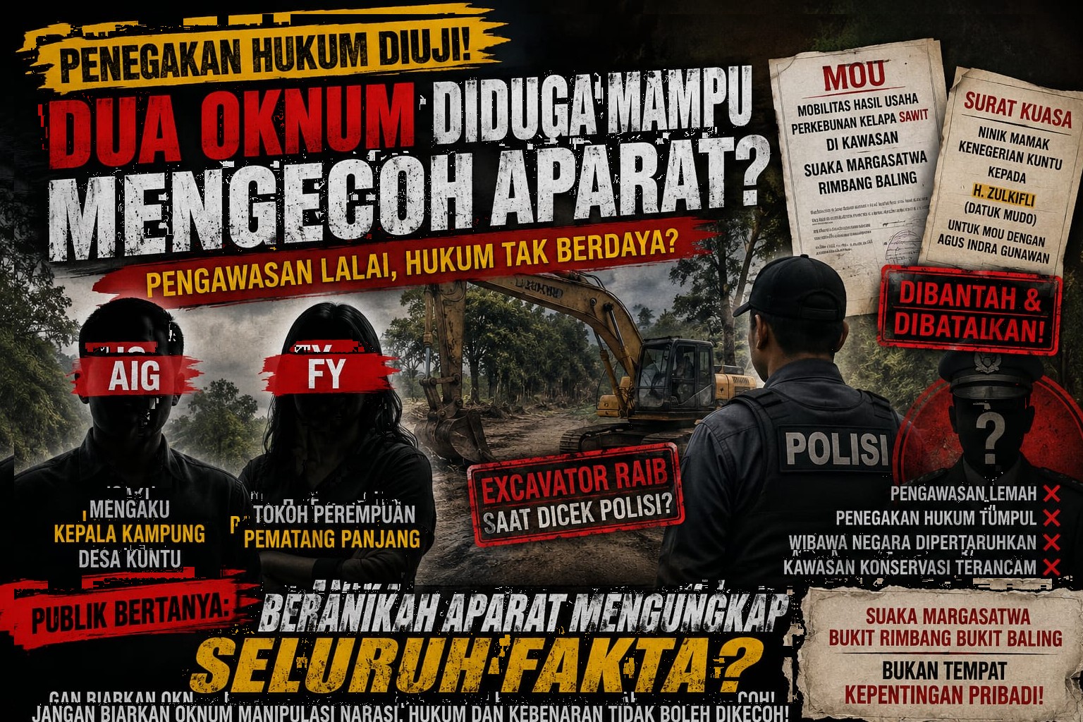 Penegakan Hukum Diuji: Dugaan Aktivitas di Pematang Panjang Dinilai Mampu Mengecoh Aparat, Pengawasan Kawasan Konservasi Disorot!!!