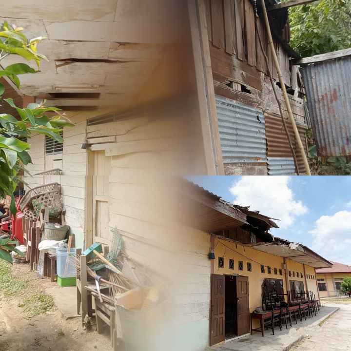 Edit Foto Gabungan Dibeberapa Sisi Gedung Sekolah